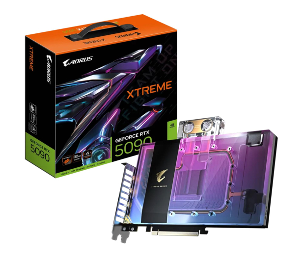 GIGABYTE GeForce RTX 5090 AORUS Xtreme Waterforce WB 32GB GDDR7 DLSS4 GV-N5090AORUSX WB-32GD - 1309811 - zdjęcie